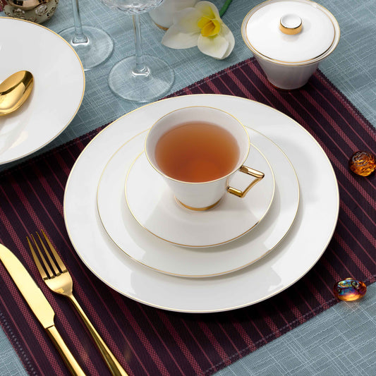 GIGI - BONE PEARL - WEDDINGSET – 60 PIECES – 1.5MM GOLD LINE