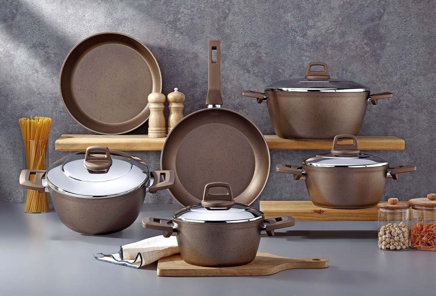 Ecoten 10-Piece Granite Cookware Set (Bronze)