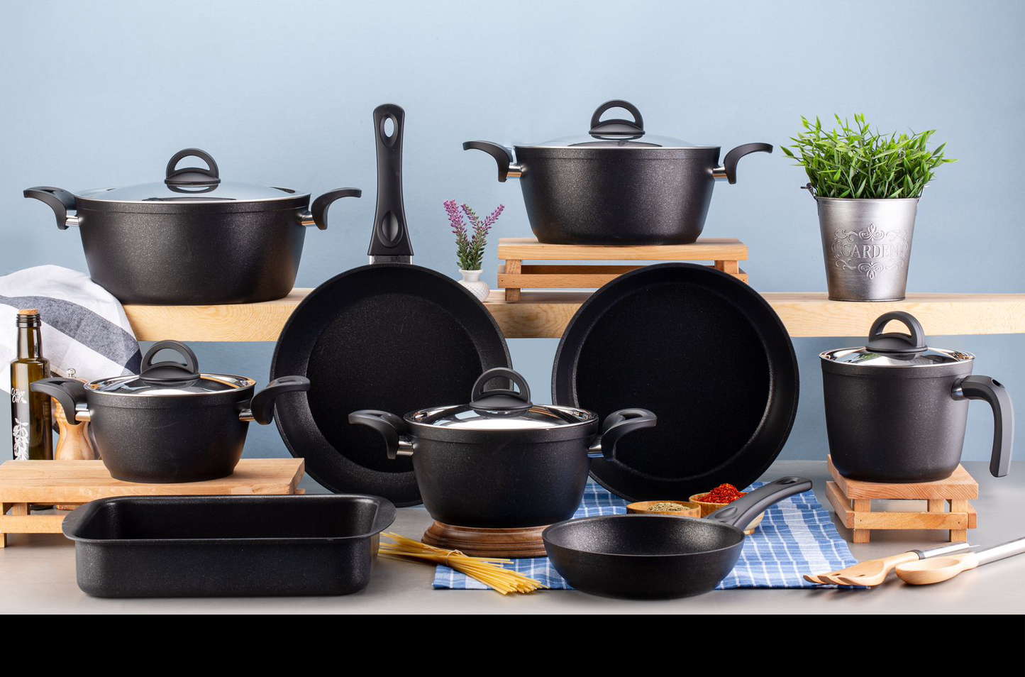 Drobina Tefal Titanium Cookware Set – 14 Pieces