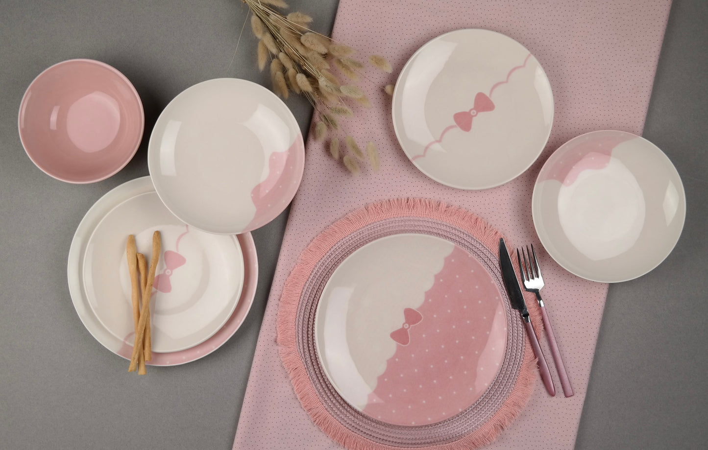 Chic Blush & Bow - 24 pieces - 31109