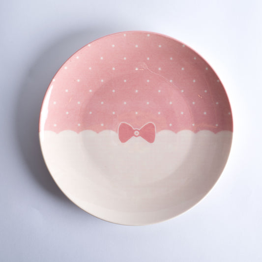 شيك طقم عشاء أحمر خدود أنيق بربطة ورديه - 31109