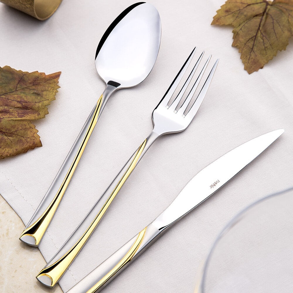 FIESTA GOLD+SANDBLAST - 89 PIECE - 12 PERSON - BOXED CUTLERY SET