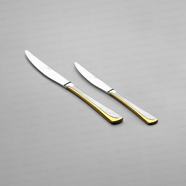 MAKASI GOLD+SANDBLAST - 89 PIECE - 12 PERSON - BOXED CUTLERY SET
