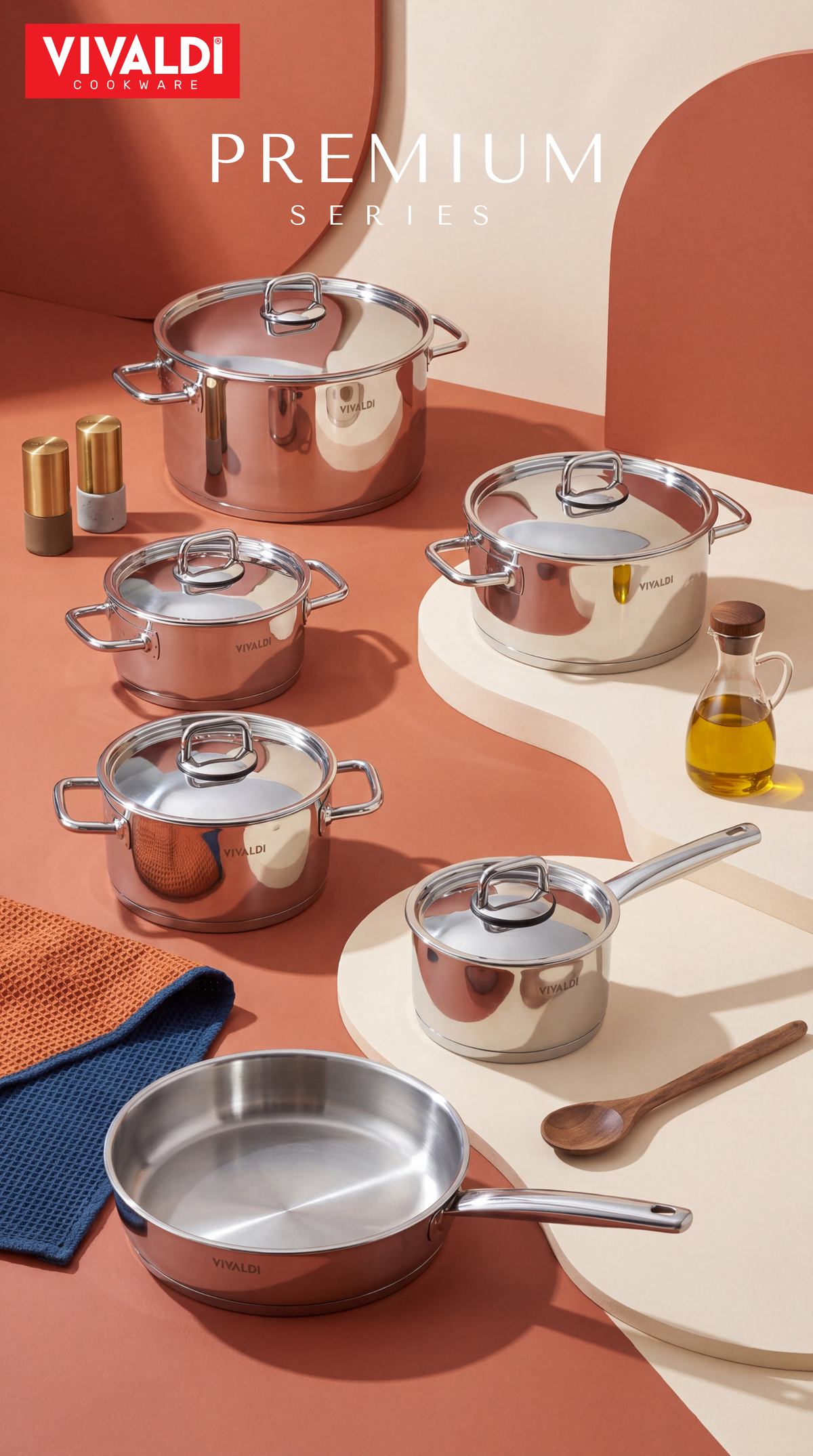Vivaldi Premium 11-Piece Cookware Set