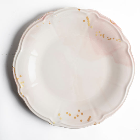 فوليا طقم عشاء أحمر خدود وذهبي - 30 قطعة - PRS1072