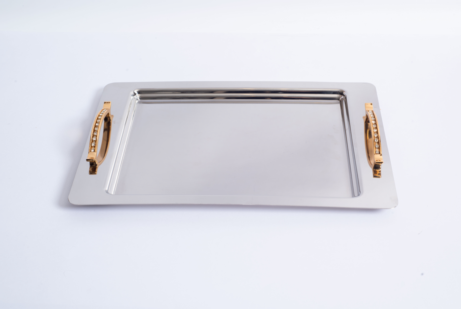 RANA GOLD+MIRROR - TRAY SET - 2-PIECE