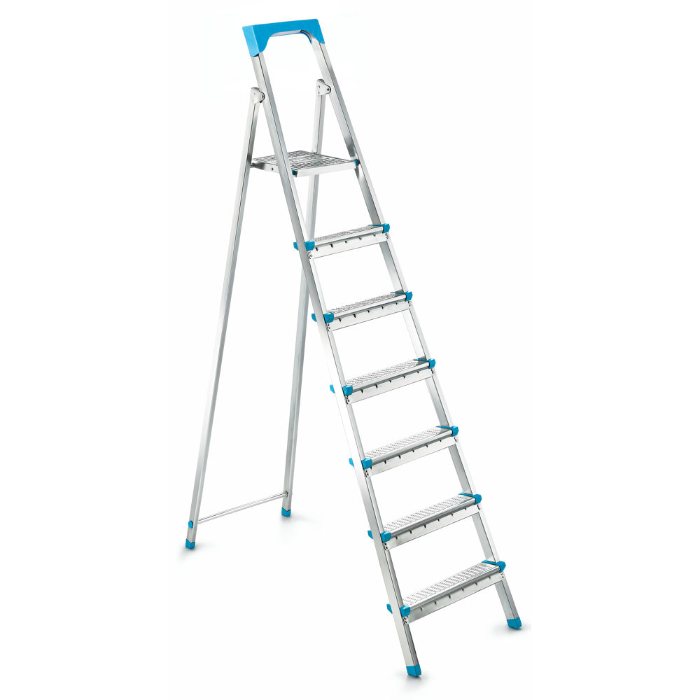 LADDERS - GI200 6+1 STEP | GALVANIZED FOLDING STEEL