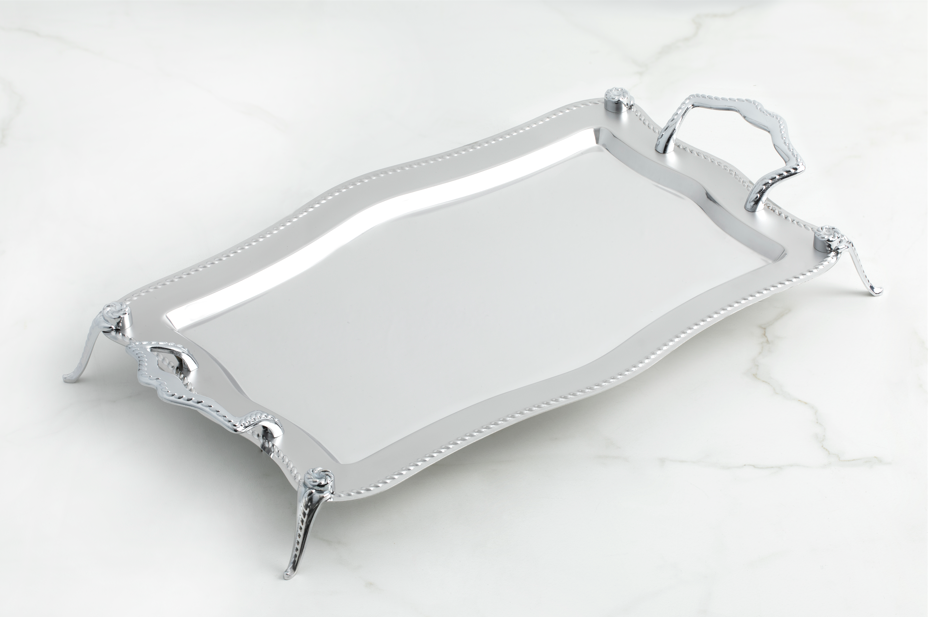 ZINCIR WITH LEG SANDBLAST - TRAY SET - 2-PIECE