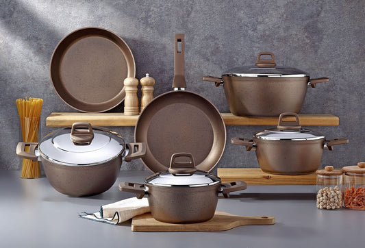 Ecoten 10-Piece Granite Cookware Set (Bronze)