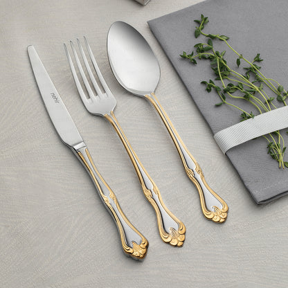 89 Pieces Laiezar Gold Sandblast Cardboard Boxed Cutlery Set