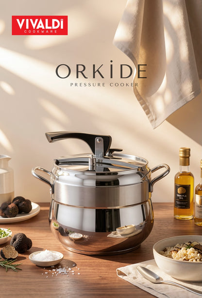 Vivaldi Orkide Stainless Steel Pressure Cooker – 10L
