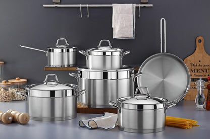 ANKA 11 PCS COOKWARE SET - SILVER