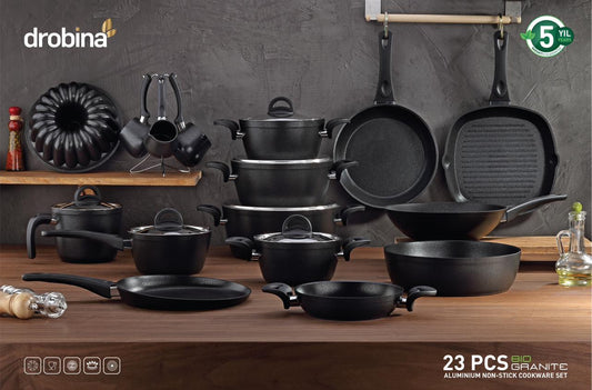 Drobina Titanium Cookware Set – 23 Pieces