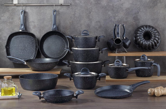 Drobina Granite Cookware Set – 23 Pieces