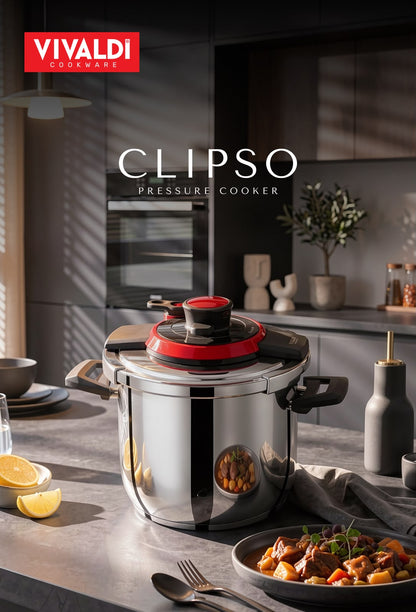 Vivaldi Clipso Stainless Steel Pressure Cooker – 10L