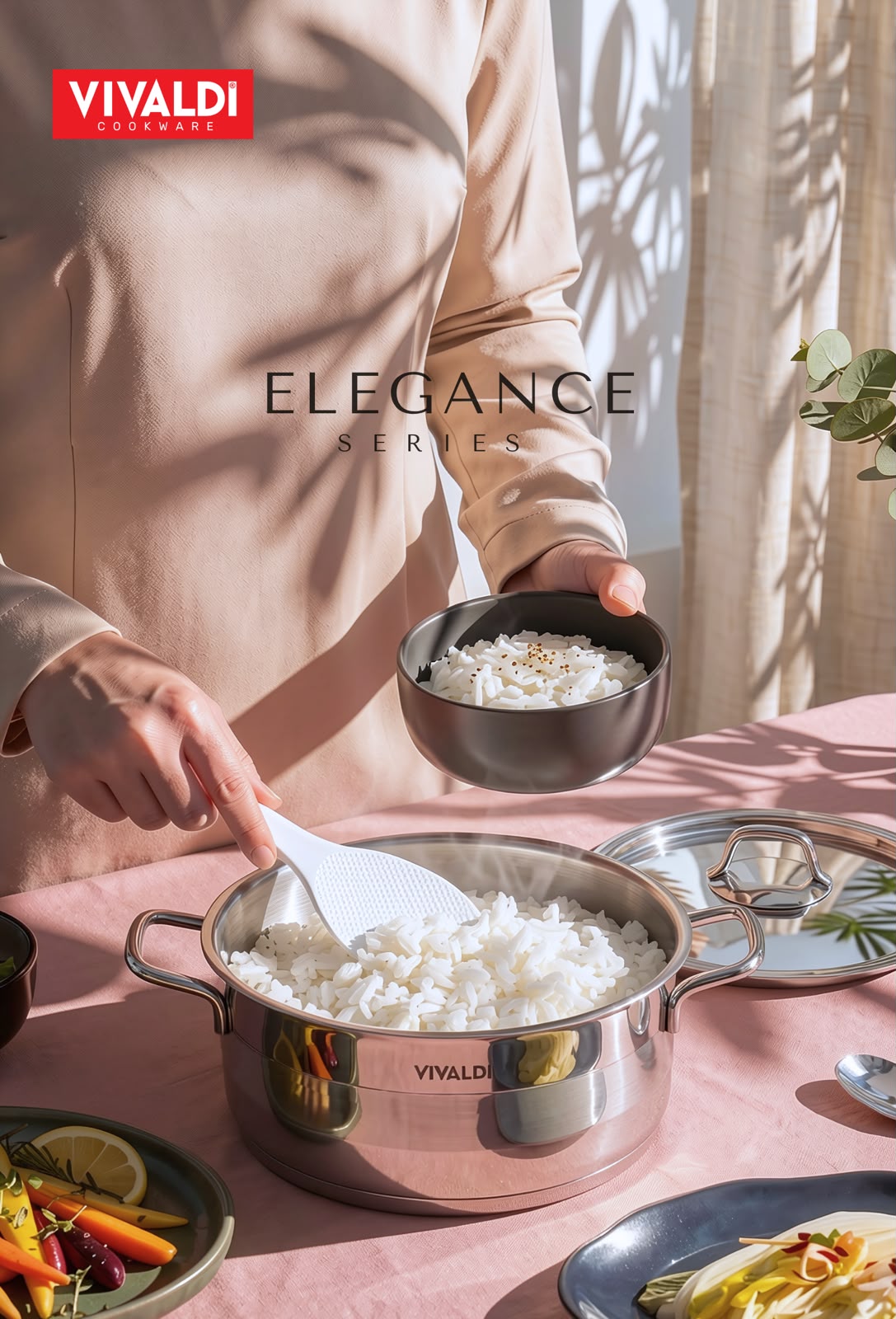 Vivaldi Elegance 13-Piece Cookware Set – Stainless Steel Handles