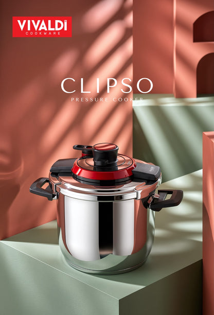 Vivaldi Clipso Stainless Steel Pressure Cooker – 10L