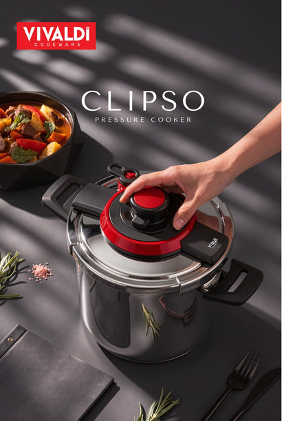 Vivaldi Clipso Stainless Steel Pressure Cooker – 10L