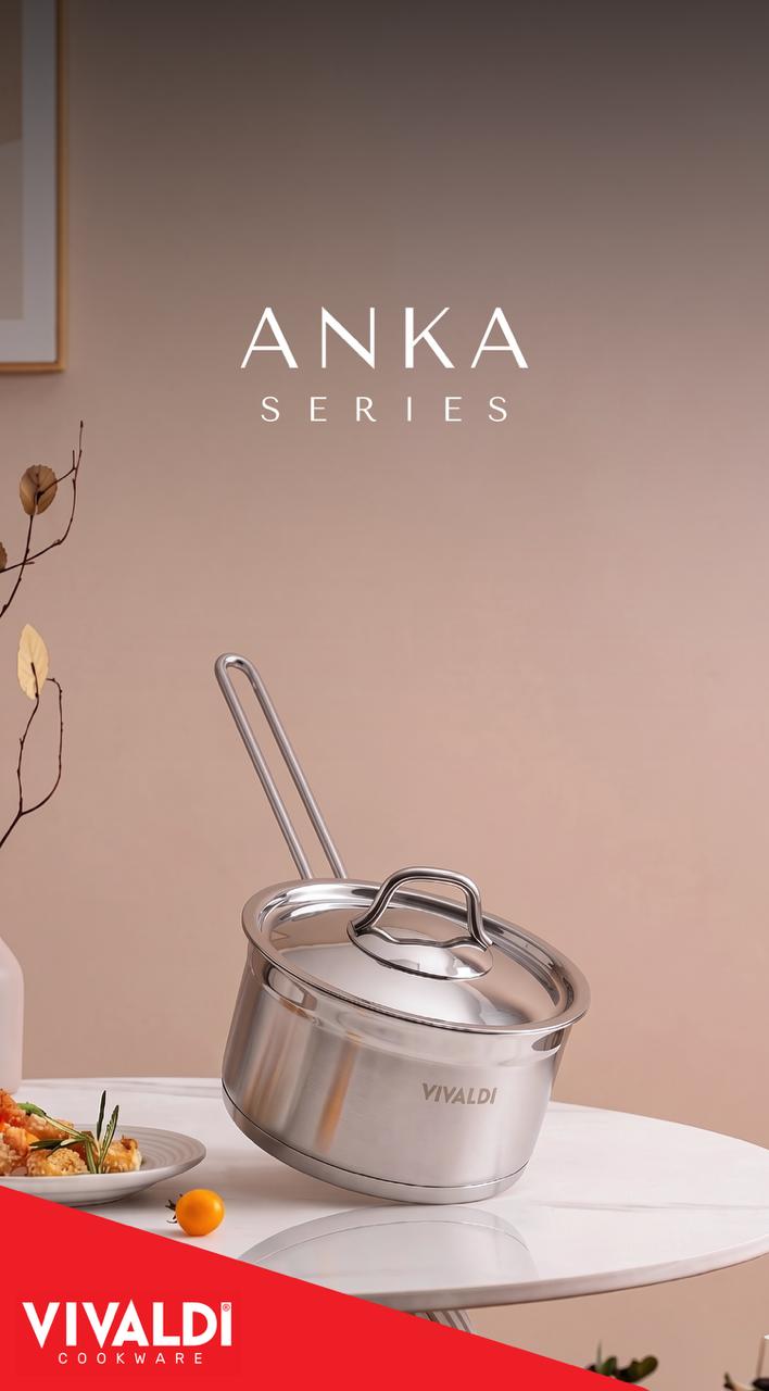 Vivaldi Anka 22-Piece Stainless Steel Cookware Set – Stainless Steel Handles