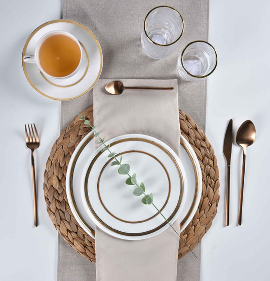 GOLDEN GRACE - 60 PIECE DINNER SET FOR 6 PEOPLE - FREYA - A23-058