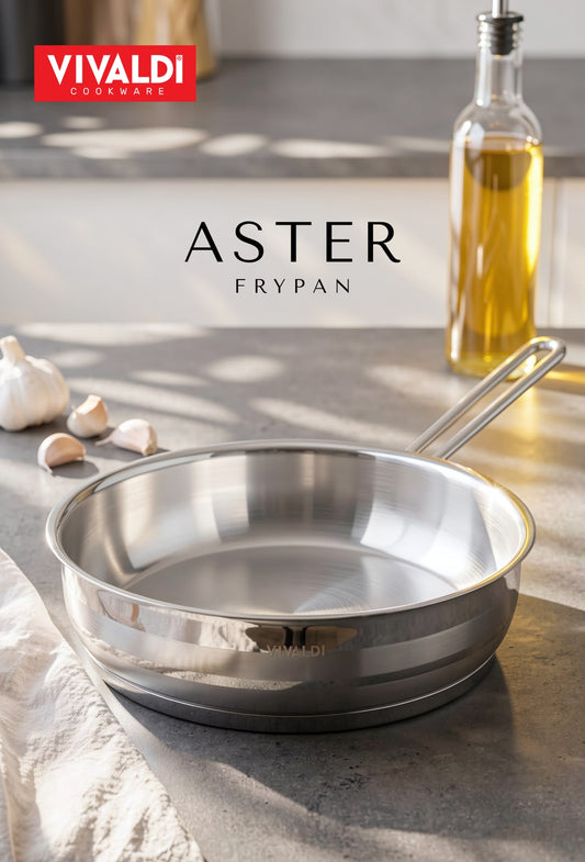 Vivaldi Aster Stainless Steel Frypan | 25-Year Warranty