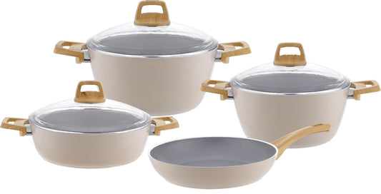 VIVALDI - NON-STICK CERAMIC 7 PCS TEFLON TITANIUM COOKWARE SET