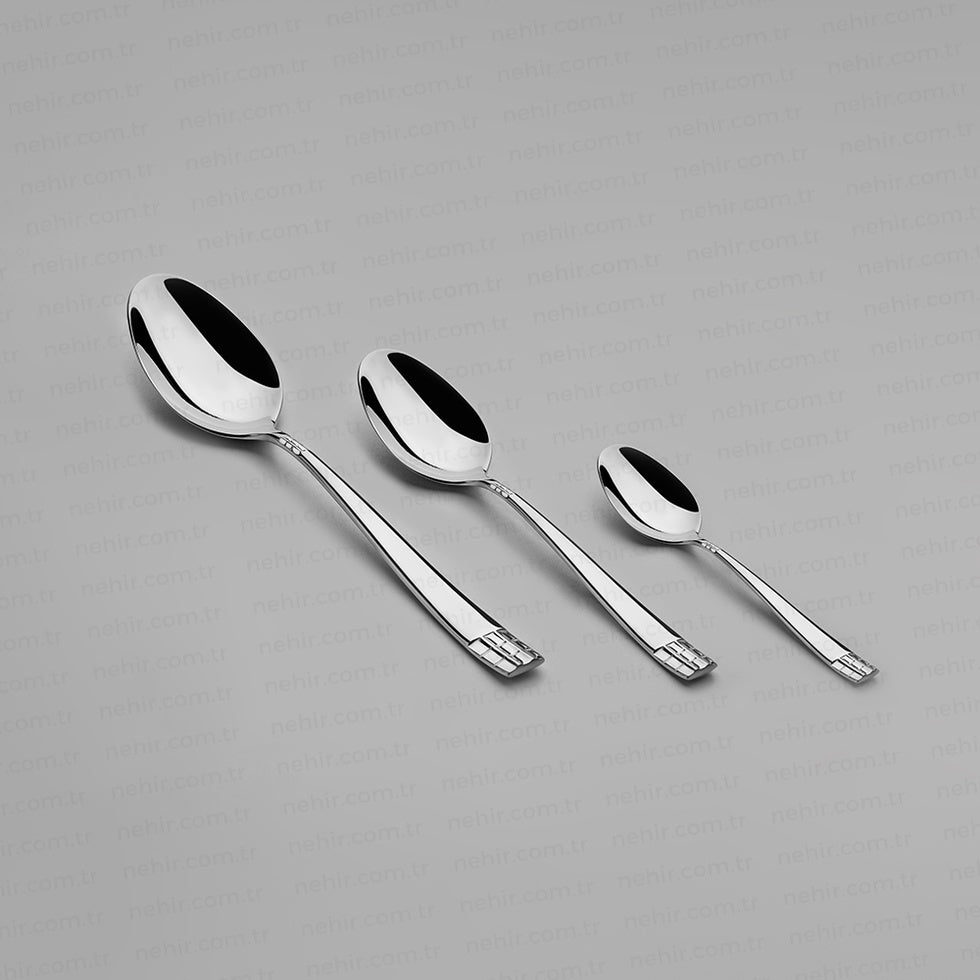 DIDIM Mirror Finish Cutlery Set - Boxed Wood - 89 Pieces