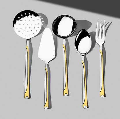 FIESTA GOLD+MIRROR - 89 PIECE - 12 PERSON - BOXED CUTLERY SET