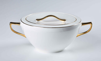 REGAL FINE DINING SET - 60 PIECE DINNER SET FOR 6 PEOPLE - FREYA - GOLD.