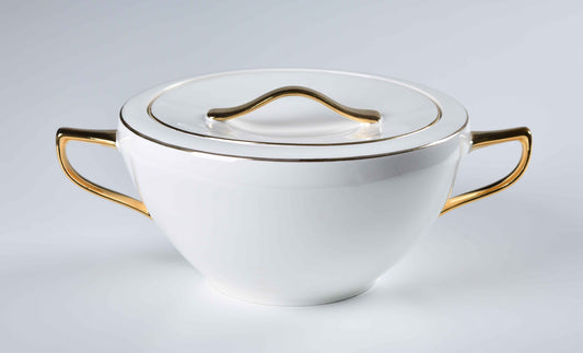 REGAL FINE DINING SET - 60 PIECE DINNER SET FOR 6 PEOPLE - FREYA - GOLD.