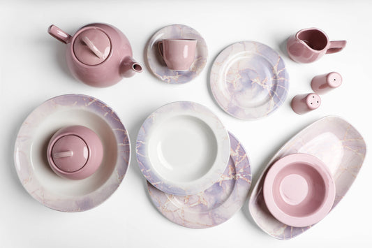 Bonsai Distinctive mauve ceramic Set - 45P-PRS847