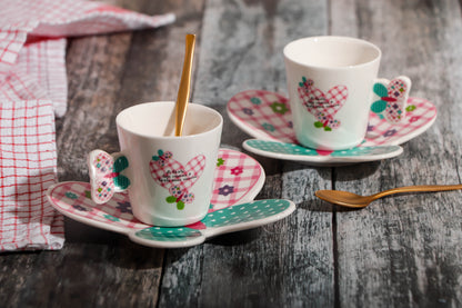 Al-Rashad - Coffee Set With Butterfly Print