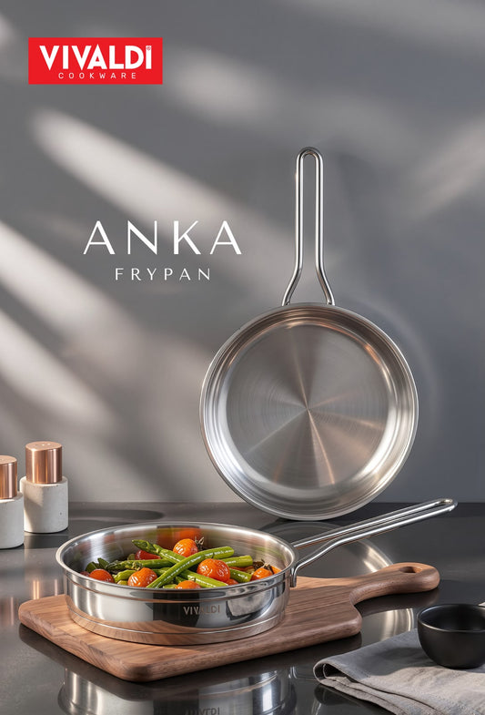 Vivaldi Anka Rosso Stainless Steel Frypan