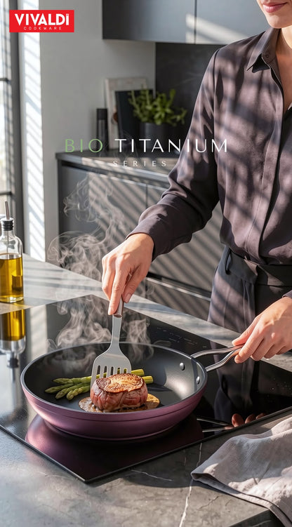 Vivaldi - Bio Titanium Cookware Set with Stainless Steel Lids - 20 Pieces