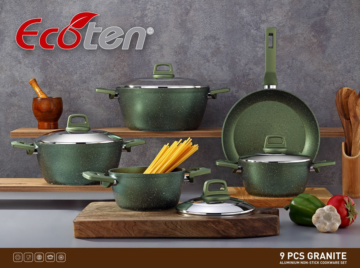 Ecoten Granite Set - 9 Pieces