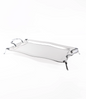 ZINCIR Mirror Finish Steel Tray Set - 2-Pieces - With Leg