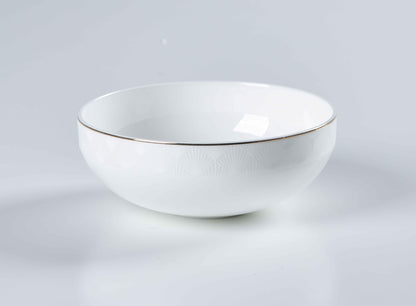 WHITE & GOLD SYMPHONY - 60 PIECE DINNER SET FOR 6 PEOPLE - FREYA - B24-002