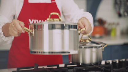 ANKA 11 PCS COOKWARE SET - GOLD