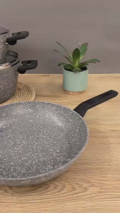 Ecoten 9-Piece Granite Cookware Set - Gray