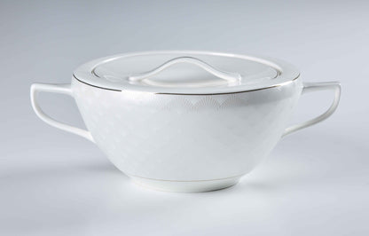 WHITE & GOLD SYMPHONY - 60 PIECE DINNER SET FOR 6 PEOPLE - FREYA - B24-002