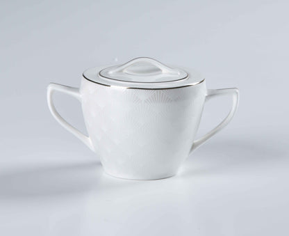 WHITE & GOLD SYMPHONY - 60 PIECE DINNER SET FOR 6 PEOPLE - FREYA - B24-002